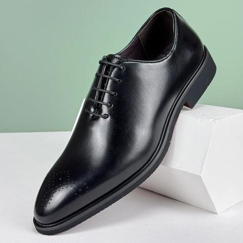 Men's Formal Leather Oxford Loafers Breathable Non-Slip Shoes for Business Dress and Wedding